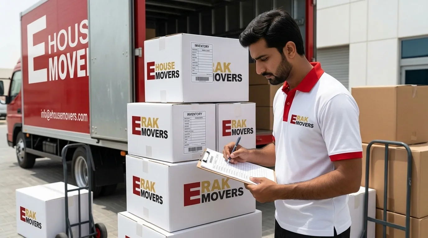 Worker Verifying Inventory With