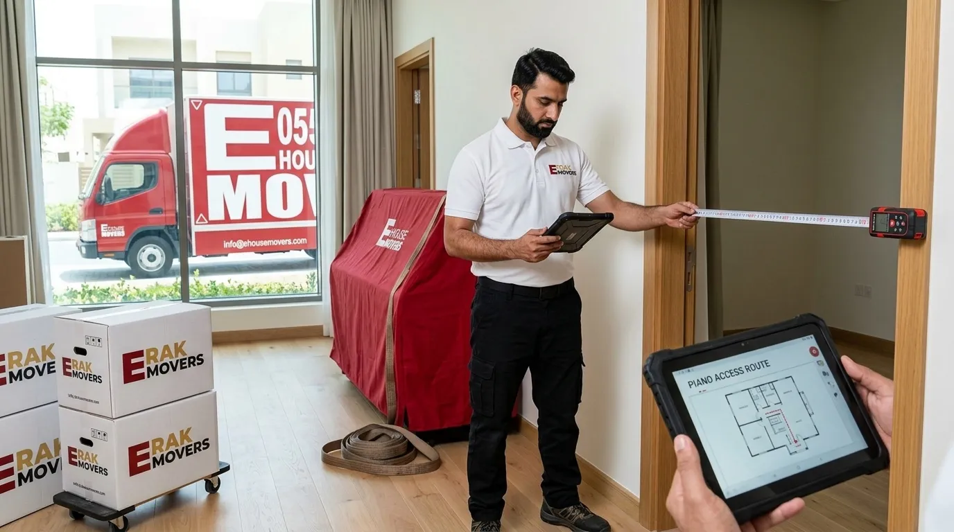 Mover Measuring Hallway With Laser