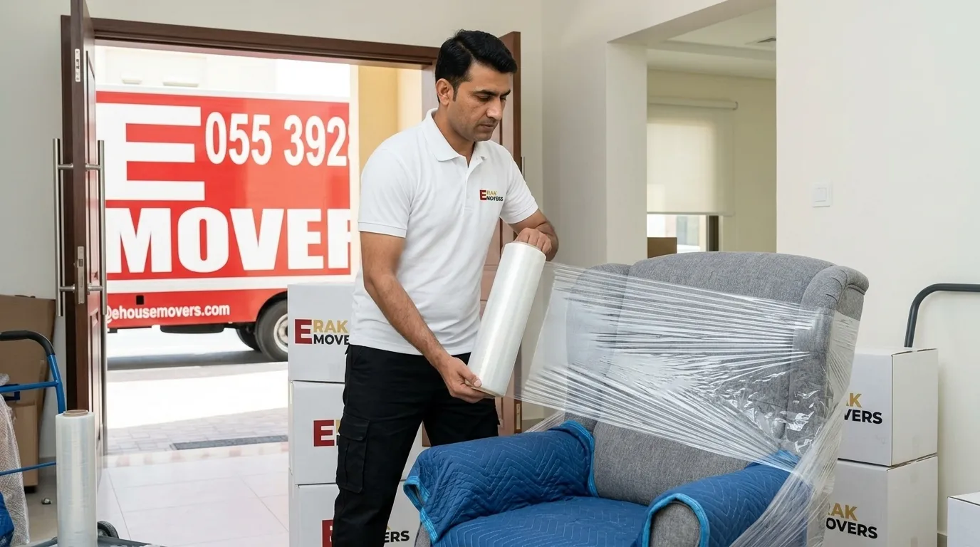Mover Wrapping Armchair With Film